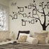 Large Family Tree Wall Deccor for Living Room, DIY Black Photo Frame Wall Decor Sticker Decal Art Décor for Living Room Home Decor(Black Tree)...