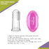 Silicone Finger/Mouth Toothbrush with Case Set, Infant Training Soft Teeth Brush, Oral Cleaning Massager - Pink...