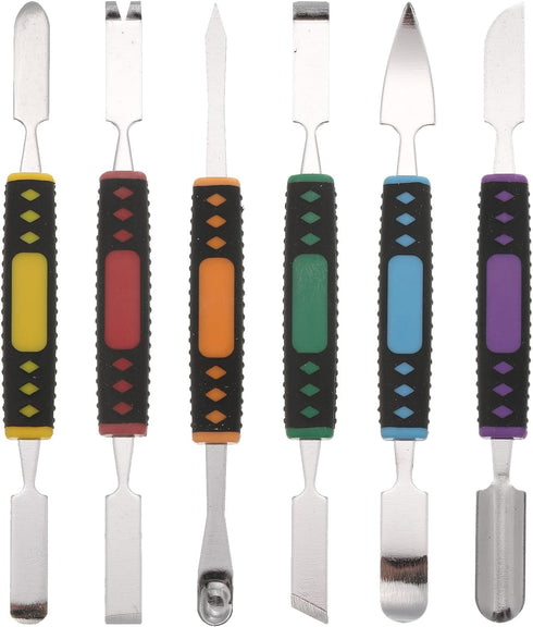 MECCANIXITY 6 in 1 Metal Spudger Dual Ends Crowbar Professional Pry Bar Opening Repair Tools for Cellphone Mobile Phone Tablet Laptop PC...