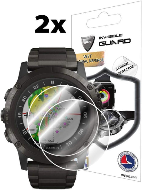 IPG for GARMIN D2 Delta PX Smartwatch Hydrogel Screen Protector (2 Units) Invisible HD Clear Film Anti Scratch Guard-Smooth/Self-Healing/Bubble Fr...