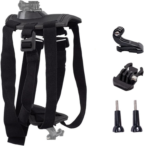 Dog Harness for Gopro, Soft and Adjustable Pet Harness Mount Vest with 2 Mouting Base, for Chest and Back Fixation for Gopro Hero All Models and O...