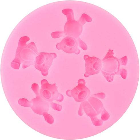 Bear Silicone Fondant Molds Bear Candy Chocolate Molds For Cake Decoration Cupcake Topper Chocolate Candy Polymer Clay Gum Paste...