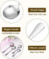 uxcell 6Pcs Stainless Steel Soup Spoon 5.1 Inch Tea Spoons Round Dinner Spoons Dessert Spoon for Dinner Bouillon Coffee Soup, Silver...