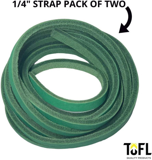 TOFL Leather Straps | 2 Pieces | 72 Inches Long | 1/4 Inch Wide | 1/8 Inch Thick | Baseball and Softball Mitt and Glove Lace, Jewelry, Hanging Pic...