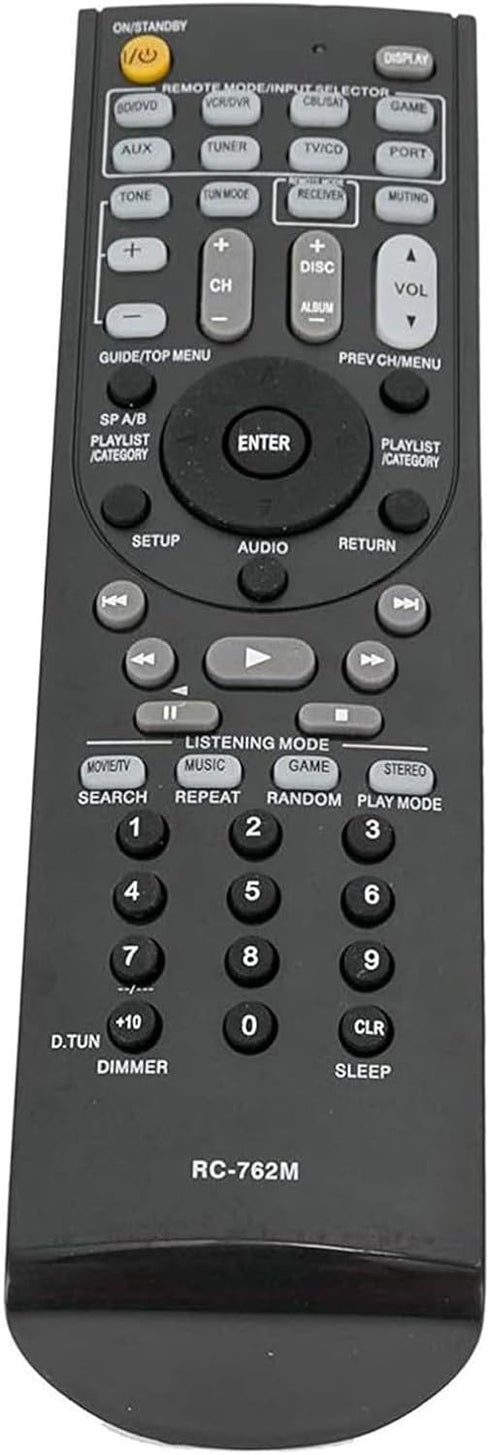 RC-762M Replace Remote Control fit for Onkyo AV Receiver AVX-280 AVX-290 HTP-380 HT-R280 HT-R290 HTR380 HT-R380 HT-R390 HT-R538 HT-RC230 HT-S3300 ...