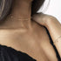 MEVECCO Gold Dainty Bead Plain Chain Choker Necklace for Women,14K Gold Plated Cute Tiny Satellite Chain Boho Minimalist Simple Choker Necklace fo...
