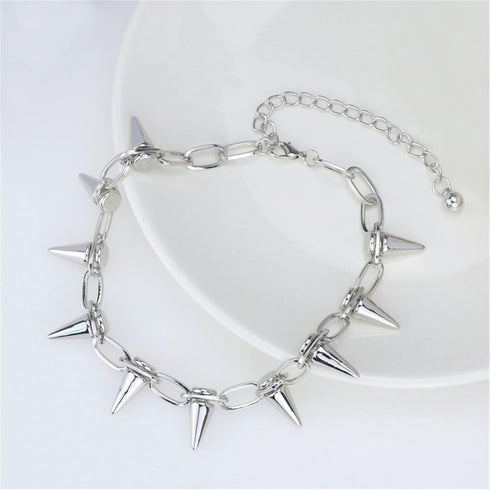 2-3Pcs Gothic Rivet Spike Paperclip Link Chain Choker Necklace Set Punk Rock Hip Hop Adjustable Streetwear Collar Necklace for Women Men Unisex Vi...