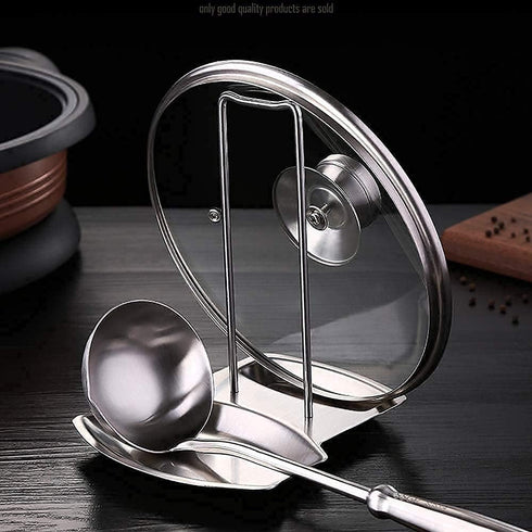 Pan Lid Holder Progressive Lid and Spoon Rest Shelf 304 Stainless Steel Pan Lid Organizer Kitchen Decor Tool...