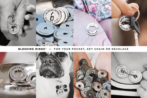 Memorial Tokens - In Loving Memory - Set of 12 Inspirational Pewter Blessing Charms by Whitney Howard Designs...