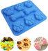 3 Pcs Silicone Molds Puppy Dog Paw & Bone Shaped 2 in 1, 8-Cavity, FineGood Reusable Ice Candy Trays Chocolate Cookies Baking Pans, Oven Microwave...