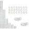 DIY Lamp Repair Hardware Assortment of Hardware with 12"Lamp Pipe Nipples, 24 Washers, 24 Lock Nuts, Lamp Pipe Lamp Rod Accessories(Silvery)...