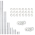 DIY Lamp Repair Hardware Assortment of Hardware with 12"Lamp Pipe Nipples, 24 Washers, 24 Lock Nuts, Lamp Pipe Lamp Rod Accessories(Silvery)...