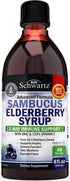 Elderberry Syrup for Kids and Adults - Natural Immune Support with Zinc and Vitamin C Plus 10x Concentrated Sambucus Elderberries - Blueberry Panc...