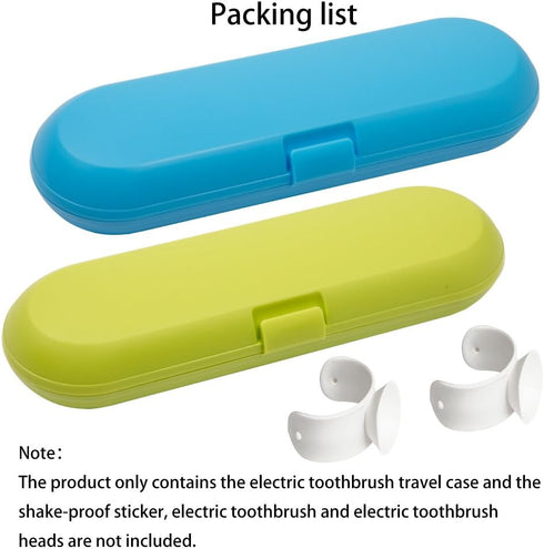 Plastic Electric Toothbrush Travel Case for Oral-B Pro Series, 2 packs (Blue&Green)...