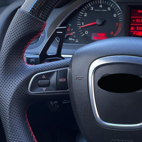SANRILY Black Aluminum Steering Wheel Paddle Shifter Extension Fit for Audi A1 A6 A8 S8 S4 RS5 RS6 Q5 R8 Q7 TT 2012-2016 Paddle Shifter Extension ...