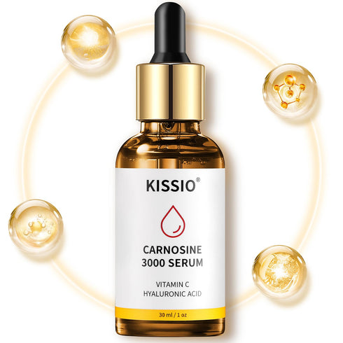 KISSIO Peptide Serum - Anti-Wrinkle Facial Serum with Peptides and Carnosine,Vitamin C,Hyaluronic Acid to Hydrating and Reduce Fine Lines,Skin Car...