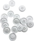 20PCS 30mm White Buttons Large Resin Buttons SORTUMOLA for DIY Sewing Tailor Crafts Coats Clothes PT1225...
