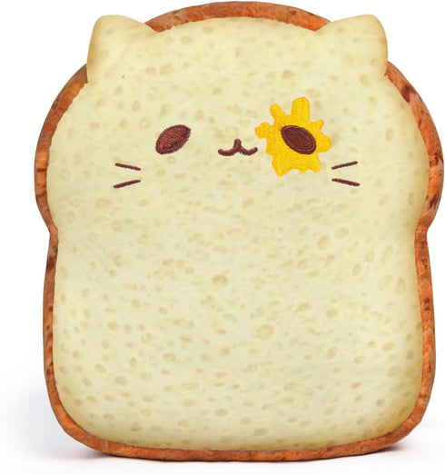 Toast Bread Pillow Funny Sliced Bread Plush Toy Pillows, Funny Food Plushie Stuffed Toy, Cute & Soft Bread Shape Stuffed Decor Toy, Birthday Toy f...