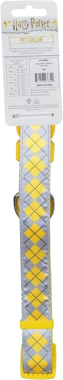 Harry Potter Hufflepuff Dog Collar in Size XLarge | Extra Large Dog Collar, Harry Potter Dog Collar | Harry Potter Dog Apparel & Accessories for H...