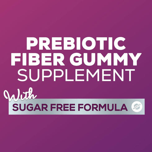 Sugar-Free Fiber Gummies - 4g Soluble Prebiotic Fiber per Serving - Natural Support for Digestive Health & Regularity - Nature's Daily Plant-Based...