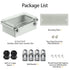 LeMotech Electrical Box, IP67 Waterproof Hinged Clear Cover Stainless Steel Latch Junction box, ABS Plastic Electrical Enclosure with Mounting Pla...