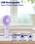 Mini Portable Fan, Personal Handheld Fan Foldable 4000mAh Battery Operated USB Rechargeable Small Desk Fan Quiet Powerful 3 Speed Makeup Lash Fan ...