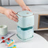 Plastic Trash can Creative Mini Desktop Trash can, with lid Small Home Office Cleaning Trash Button Desktop Storage bin, with 50 Trash Bags (Light...