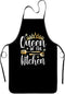 Grilling Aprons for Women Men,Bbq Baking Apron for Men Women,King and Queen Aprons, Funny Aprons for Couple...