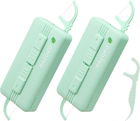 Dental Floss Picks Extra Strong Flosser Pick Toothpicks Fresh Mint (10 Count (Pack of 2))...