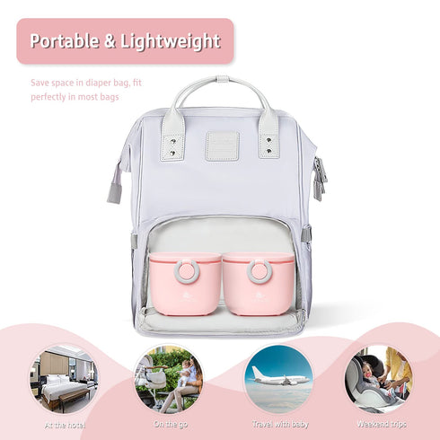 Termichy Baby Formula Dispenser, Portable Milk Powder Dispenser Container with Carry Handle and Scoop for Travel Outdoor Activities with Baby Infa...