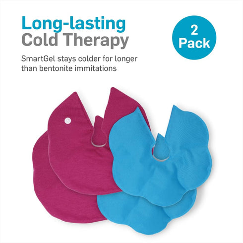 NatraCure Reusable Breast Ice Packs & Breastfeeding Gel Cooling Pads - Nipple Ice Packs for Breastfeeding, Breastfeeding Discomfort, Soreness, Nip...