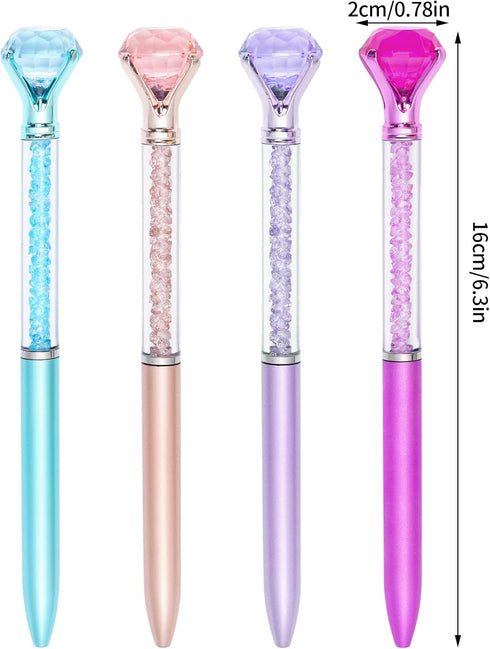 24Pcs Diamond Pen Rhinestone Crystal Ballpoint Pens Cute Pretty Fancy Pens with Black Ink for Journaling Kids Girls Women Students Teacher Bridal ...