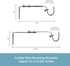 Kenney Adjustable Curtain Rod Brackets, Mocha (2-Pack)...