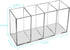 Acrylic Pen Holder 4 Compartments, Clear Acrylic Pencil Holders for Desk, Makeup Brush Holder Cup Organizer, Pen Holder Stationery Storage Desktop...