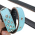 Rhinestones Dog Collar, Adjustable Sparkly Crystal Studded Genuine Leather Pet Dog Collar for Small and Medium Breeds (L fit Neck 14.5-18", Brown)...