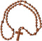 Sine Cera Light Jujube Wood 5 Decade Catholic Rosary, Double-sided Laser Engraved Centerpiece, Smooth 8/10mm Beads...