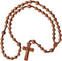 Sine Cera Light Jujube Wood 5 Decade Catholic Rosary, Double-sided Laser Engraved Centerpiece, Smooth 8/10mm Beads...