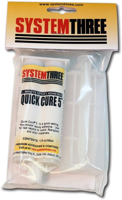 System Three Quick Cure 5 Epoxy Adhesive Cartridge, 50 Milliliters...