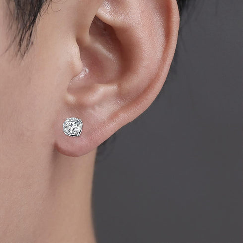 D.Bella Stud Earrings Fake Cubic Zirconia Diamond Earrings for Women Men Silver...