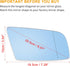 X AUTOHAUX Car Rearview Mirror Glass Replacement with Backing Plate Blue Heated Right Passenger Side for BMW 550i 525i 528i 545i...