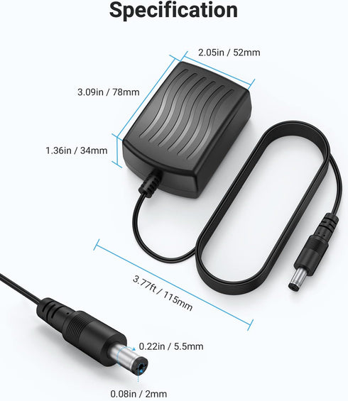 ANNKE Security Power Adapter Supply AC to DC 12V2A and 1-to-4 Splitter Power Cord for CCTV Surveillance Camera DVR System...