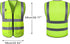 GOOFIT High Visibility Safety Vest for Men and Women?Cycling Vest with Zip, Reflective Vest, Work Vest?With 4 Front Pockets and Zip S Green...
