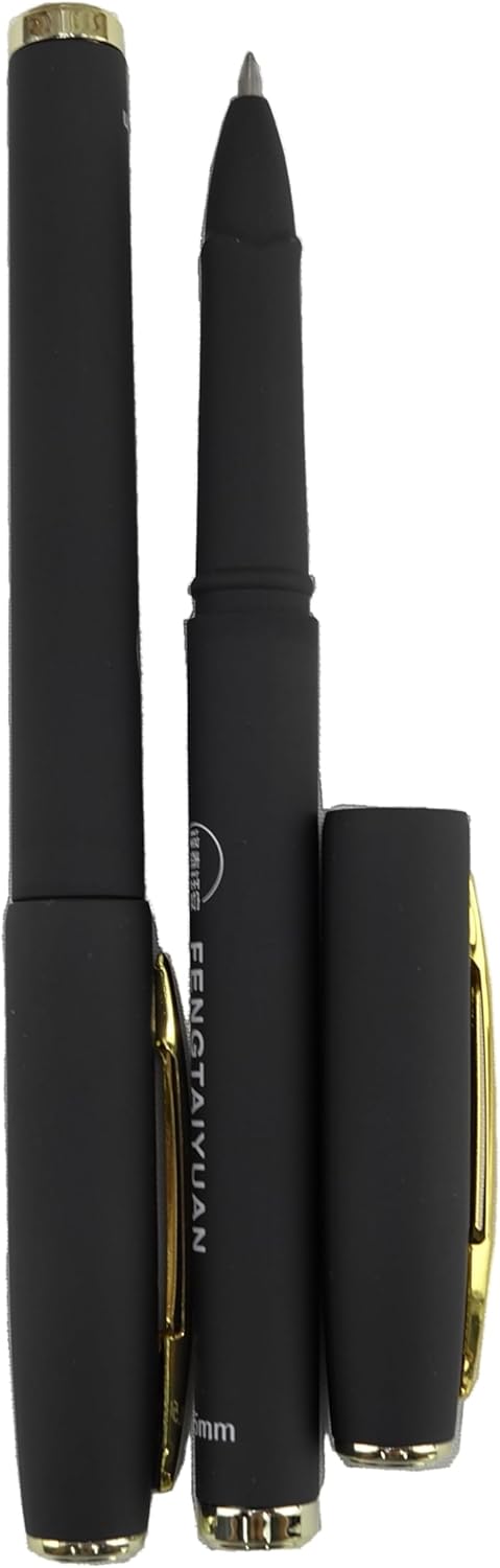 Fengtaiyuan P18, Black Gel Ink Rollerball Pens - Comfortable Non-Slip Grip, Black Ink, Extra Fine, 0.5mm, Quick-Drying Ink, 18-Piece Box (P18)...