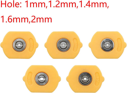 T Tulead High Pressure Washer Nozzle Yellow Power Washer Spray Nozzle Tips 15 Degree,1mm,1.2mm,1.4mm,1.6mm,2mm...