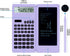 Scientific Calculators for high-School, 10 Digits Digital with Erasable Writing Board Math Calculator for Middle School & College (Purple)...