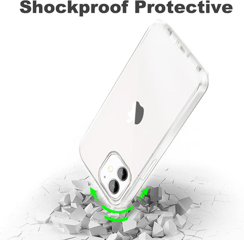 Compatible with iPhone 12 Case & 12 Pro Case Clear Soft Transparent Shockproof Protective Slim Thin Bumper Phone Cover for 12 and 12 Pro - 6.1 inc...