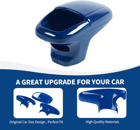 Gear Shift Knob Cover Handle Protector Trim Sticker Interior Accessories Compatible with Dodge Challenger Charger 2015-2023 & Durango 2018-2022, B...