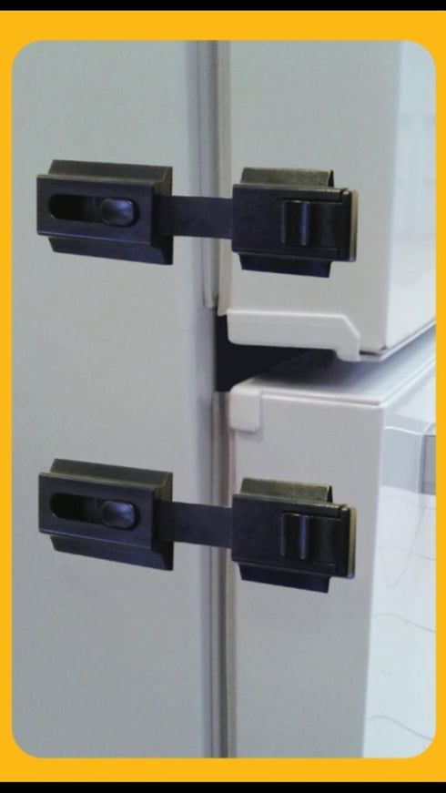 The Guardian Refrigerator Lock for Any Home Appliance, Used for Infants, Special Needs Children and Dementia Patients (Black) - One Lock...