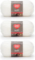 Red Heart Soft White Yarn - 3 Pack of 141g/5oz - Acrylic - 4 Medium (Worsted) - 256 Yards - Knitting/Crochet...