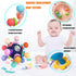 Baby Sensory Teething Teether Toys,Baby Sensory Montessori Toy,Teething Toys for Babies 0-6 Months | Baby Teething Ball Toys 6~12 Months Rattle Se...
